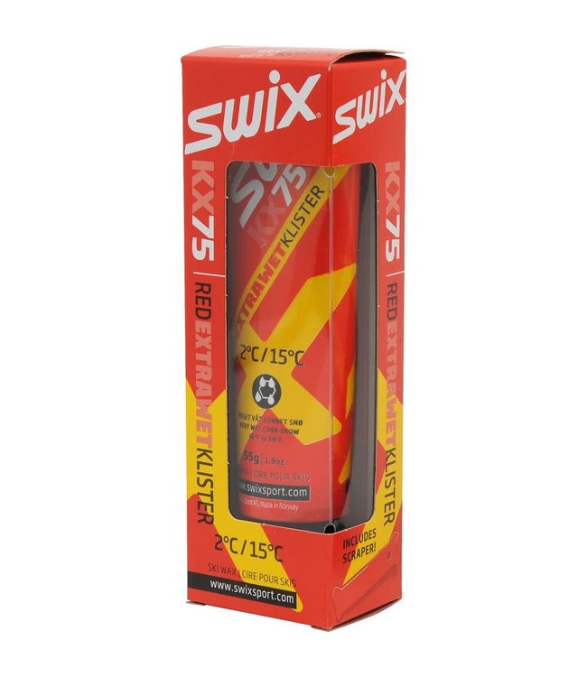 SWIX KX75 (+2°C/+15°C) RED EXTRA WET KLISTER