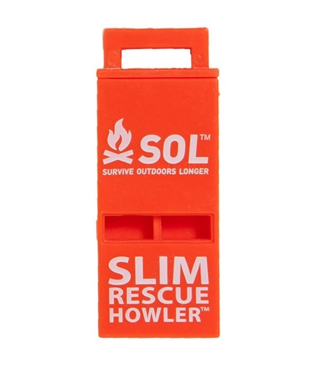 SOL SLIM RESCUE HOWLER WHISTLE (2-PACK)