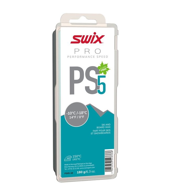 SWIX PS5 (-18°C/-10°C) TURQUOISE PERFORMANCE SPEED 5 GLIDE WAX