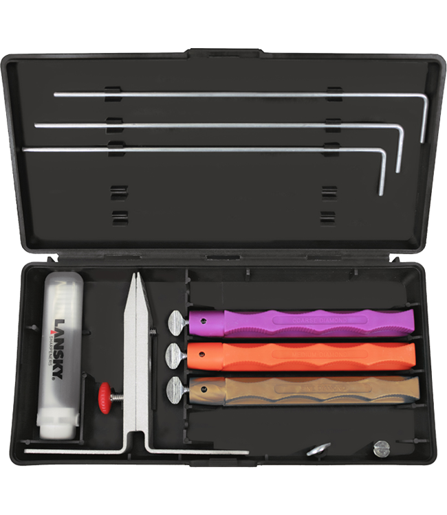 LANSKY PRECISION KNIFE SHARPENING KIT - 3-STONE STANDARD DIAMOND SYSTEM