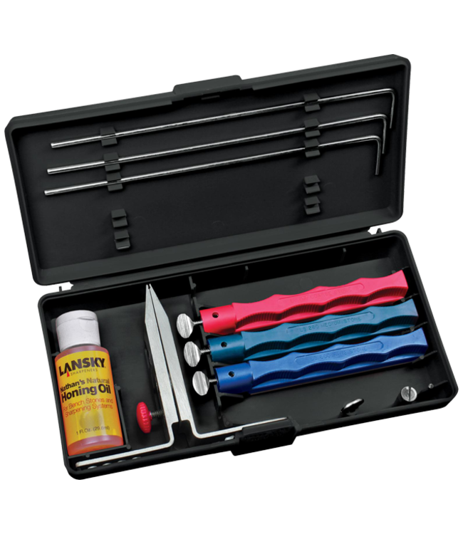 LANSKY PRECISION KNIFE SHARPENING KIT - STANDARD 3-STONE KNIFE SHARPENING SYSTEM