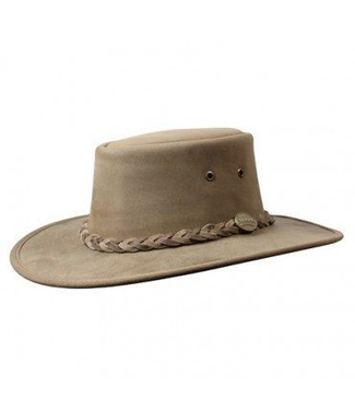 HAT - BARMAH FOLDAWAY - LEATHER + MESH