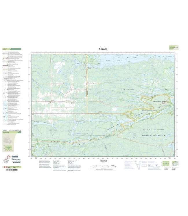 CANADIAN TOPO TOPOGRAPHIC MAP - 041I01 - NOELVILLE