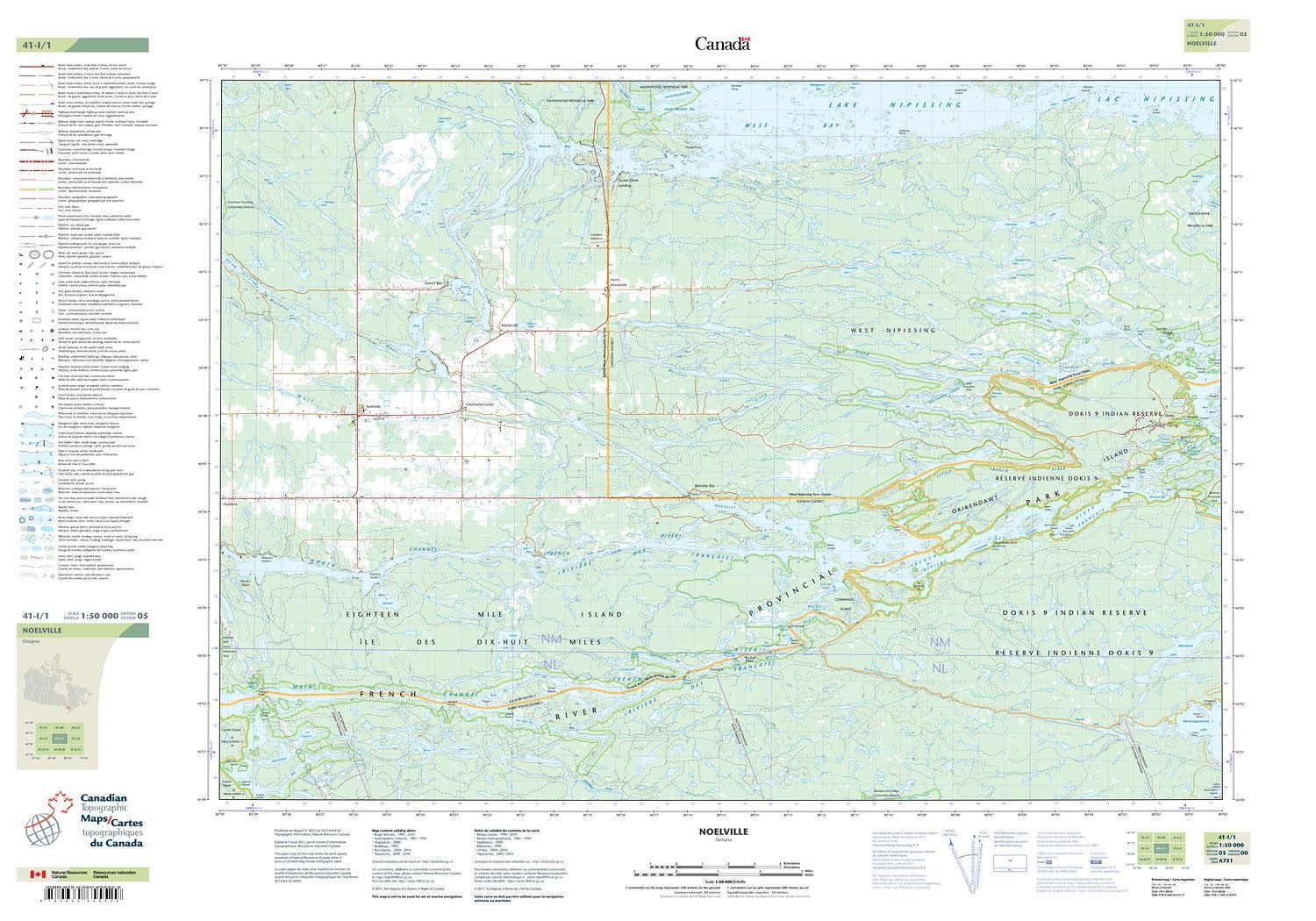 CANADIAN TOPO TOPOGRAPHIC MAP 041I01 NOELVILLE Lefebvre's Source For Adventure