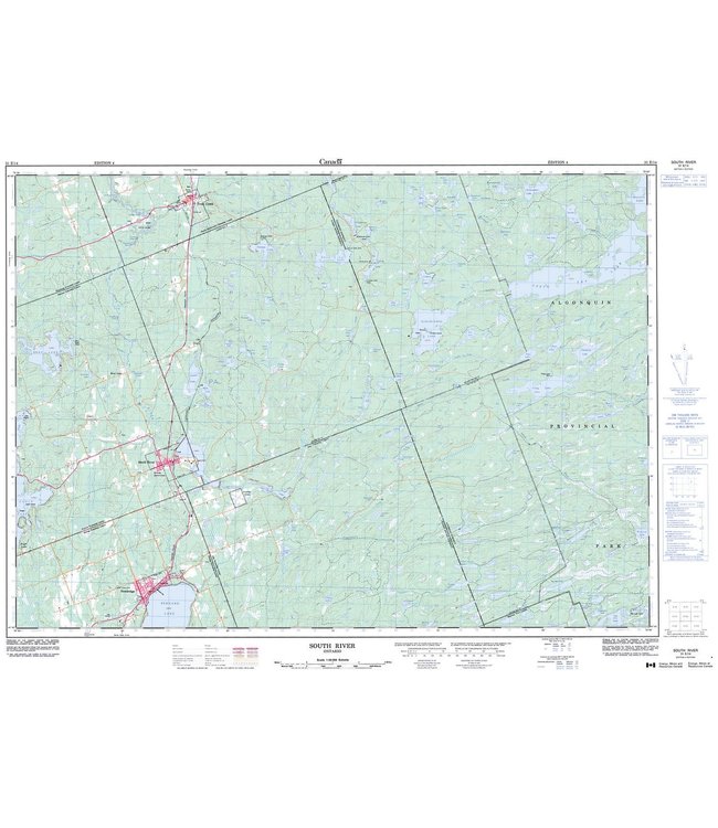 CANADIAN TOPO TOPOGRAPHIC MAP - SOUTH RIVER - 031E14