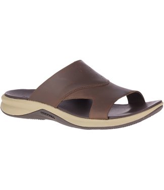 MERRELL MEN'S MERRELL TIDERISER LUNA SLIDE LEATHER SANDALS