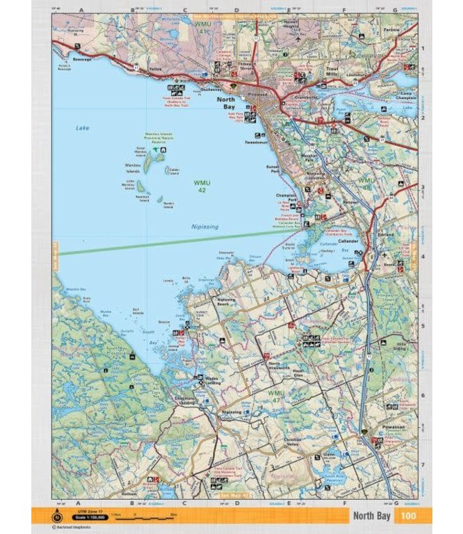 BACKROAD MAPBOOKS BACKROAD TOPOGRAPHIC MAP - CCON-100 - NORTH BAY
