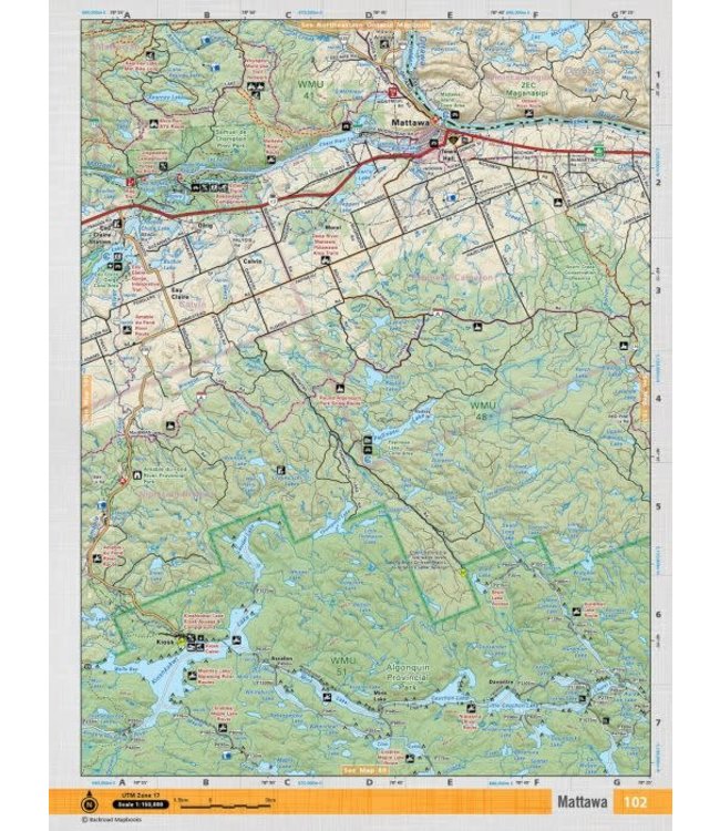 BACKROAD MAPBOOKS BACKROAD TOPOGRAPHIC MAP - CCON-102 - MATTAWA