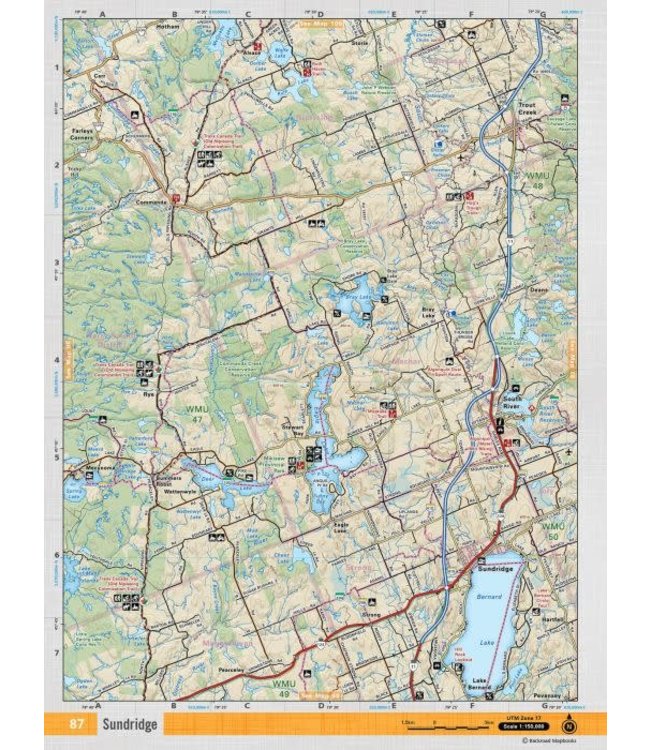 BACKROAD MAPBOOKS BACKROAD TOPOGRAPHIC MAP - CCON-87 - SUNDRIDGE