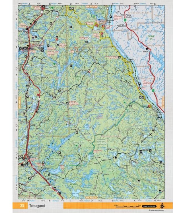 BACKROAD MAPBOOKS BACKROAD TOPOGRAPHIC MAP - NEON-23 - TEMAGAMI