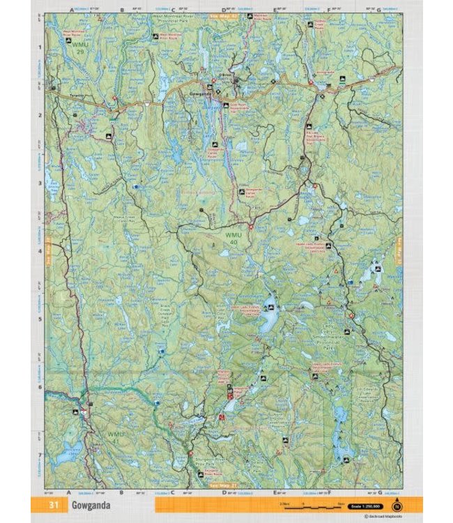 BACKROAD MAPBOOKS BACKROAD TOPOGRAPHIC MAP - NEON-31 - GOWGANDA