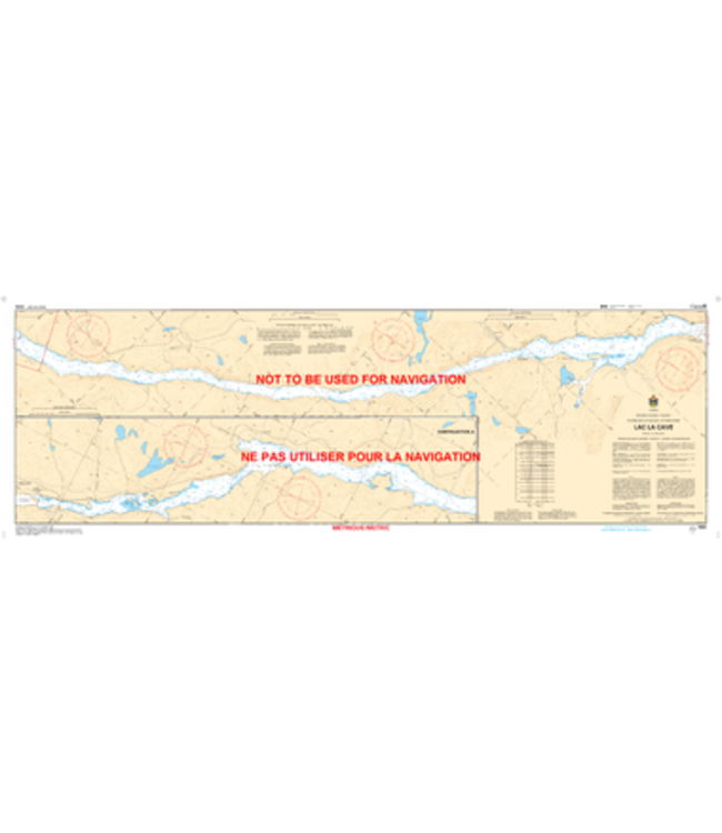 CANADIAN HYDROGRAPHIC SERVICE MARINE CHART - 1555 - LAC LA CAVE