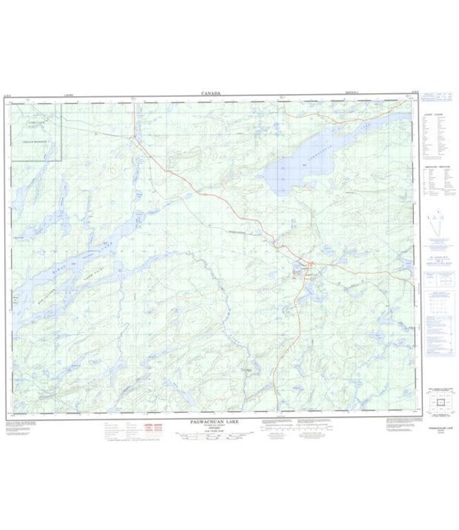 CANADIAN TOPO TOPOGRAPHIC MAP - 042E09 - PAGWACHUAN LAKE