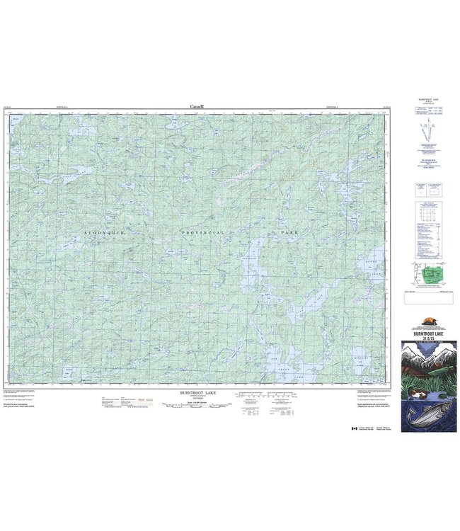 CANADIAN TOPO TOPOGRAPHIC MAP - 031E15 - BURNTROOT LAKE
