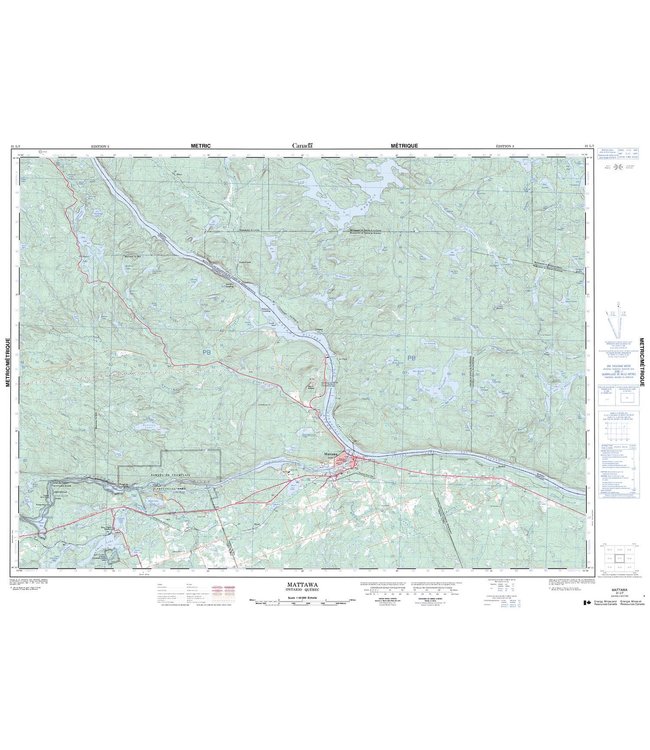 CANADIAN TOPO TOPOGRAPHIC MAP - 031L07 - MATTAWA