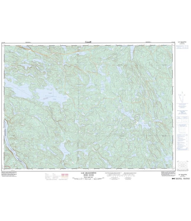 CANADIAN TOPO TOPOGRAPHIC MAP - 031L10 - LAC BEAUCHENE