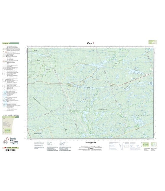 CANADIAN TOPO TOPOGRAPHIC MAP - 041H16 - NOGANOSH LAKE