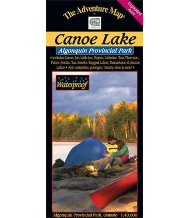 CHRISMAR MAPPING SERVICES ADVENTURE MAP - ALGONQUIN PROVINCIAL PARK - CANOE LAKE/TOM THOMSON CLOSE-UP