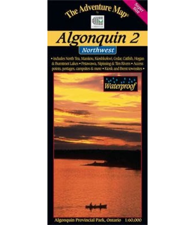 CHRISMAR MAPPING SERVICES ADVENTURE MAP - ALGONQUIN PROVINCIAL PARK 2 - NORTHWEST (NW)