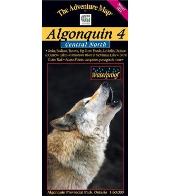 CHRISMAR MAPPING SERVICES ADVENTURE MAP - ALGONQUIN PROVINCIAL PARK 4 - NORTH CENTRAL/PETAWAWA RIVER