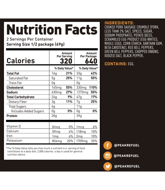 PEAK REFUEL BREAKFAST SKILLET MEAL