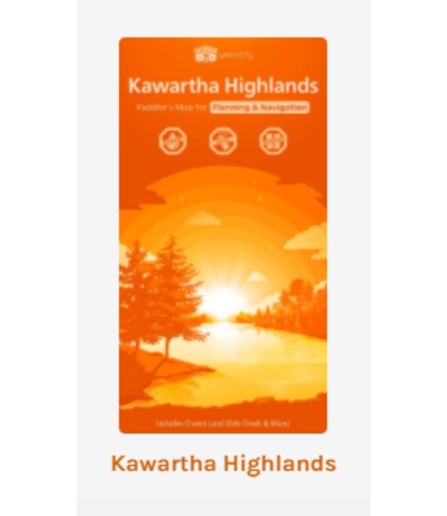 UNLOSTIFY KAWARTHA HIGHLANDS - PADDLER'S MAP