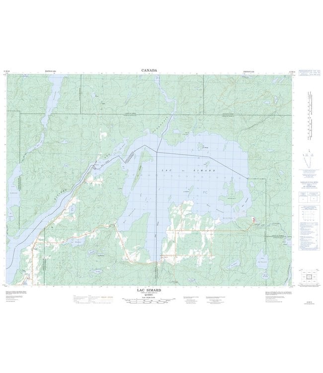 CANADIAN TOPO TOPOGRAPHIC MAP - 031M10 - LAC SIMARD