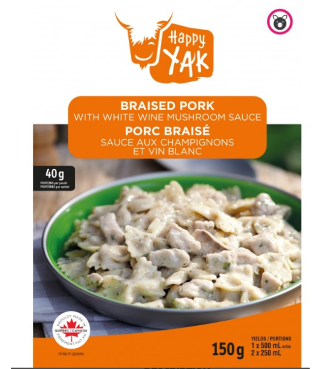 HAPPY YAK BRAISED PORK W/ WHITE WINE MUSHROOM SAUCE(150 G)