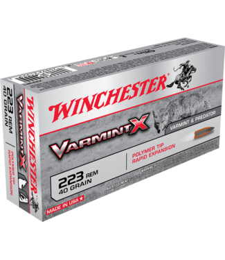 WINCHESTER WINCHESTER .223 REM - 40GR POLYMER TIP - VARMINT X (20 CARTRIDGES)