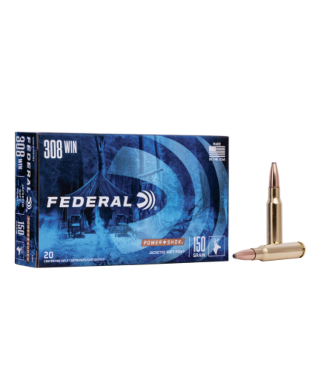 FEDERAL .308 WIN - 150GR (JSP) - POWER-SHOK (20 CARTRIDGES)