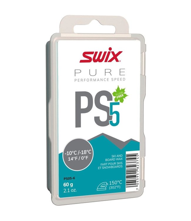 SWIX PS5 (-18°C/-10°C) TURQUOISE PERFORMANCE SPEED 5 GLIDE WAX