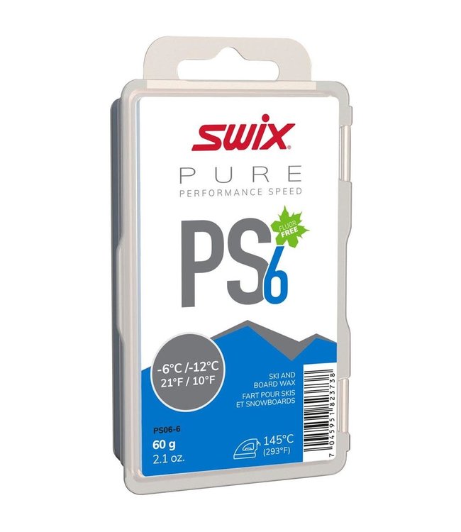 SWIX PS6 (-12°C/-6°C) BLUE PERFORMANCE SPEED 6 GLIDE WAX