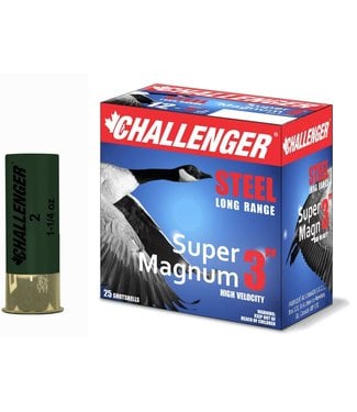 CHALLENGER CHALLENGER 12 GAUGE - 1-3/8 OZ - 3.00" - #1 SHOT - STEEL - SUPERMAGNUM  (25 SHOTSHELLS)