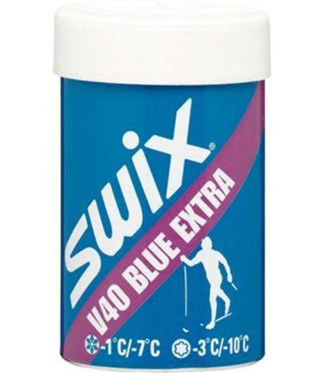 SWIX V40 (-3°C/-10°C) BLUE EXTRA KICK WAX 43 G