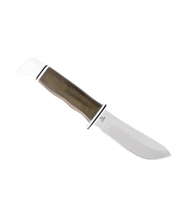 BUCK KNIVES SKINNER PRO - GREEN CANVAS MICARTA HANDLE - FIXED BLADE KNIFE