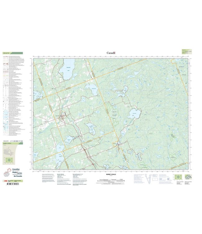 CANADIAN TOPO TOPOGRAPHIC MAP - 031E11 - BURK'S FALLS