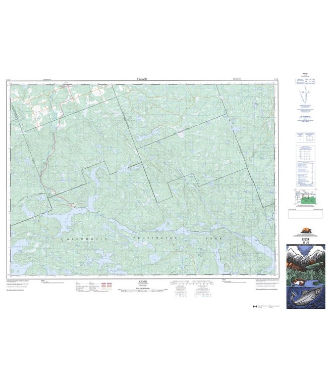 CANADIAN TOPO TOPOGRAPHIC MAP - 031L02 - KIOSK