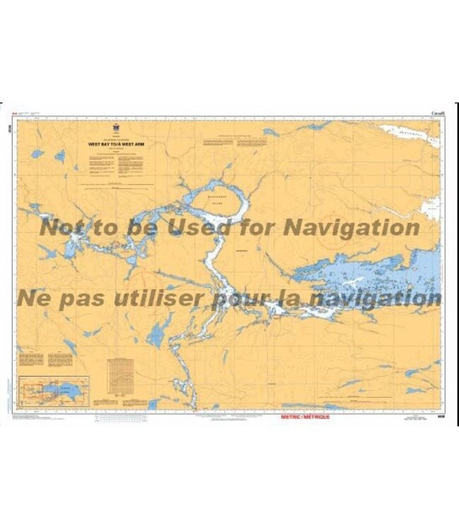 CANADIAN HYDROGRAPHIC SERVICE MARINE CHART - 6038 - LAKE NIPISSING - WEST BAY TO WEST ARM