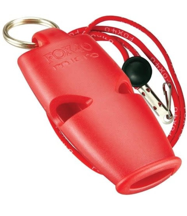 FOX 40 MICRO SAFETY WHISTLE W/LANYARD