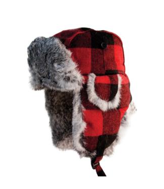 ESKIMO ESKIMO PLAID ALASKAN FUR HAT