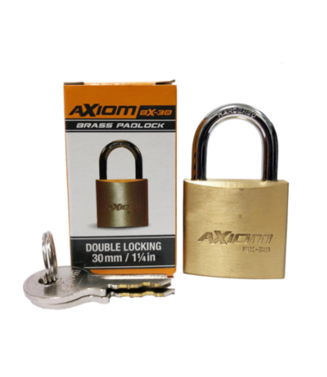AXIOM BRASS 30MM PADLOCK