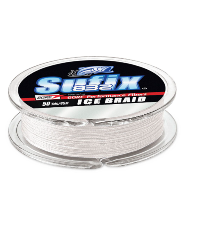 SUFIX 832 ADVANCED ICE BRAID FISHING LINE 50 YARDS