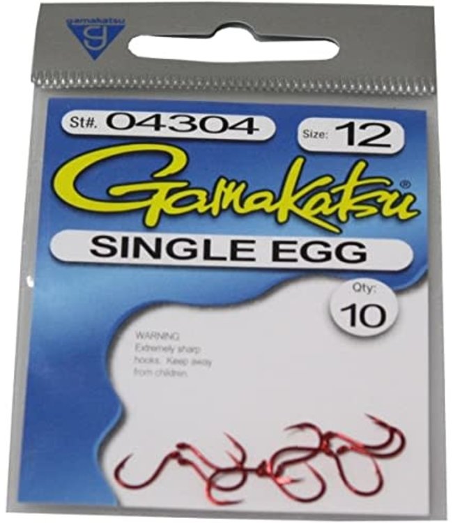 GAMAKATSU SINGLE EGG HOOK (10 PACK)