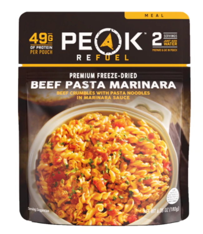 PEAK REFUEL BEEF PASTA MARINARA MEAL