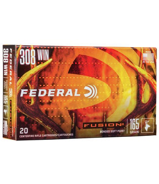 FEDERAL FEDERAL .308 WIN - 165GR - FUSION BONDED SOFT POINT (20 CARTRIDGES)