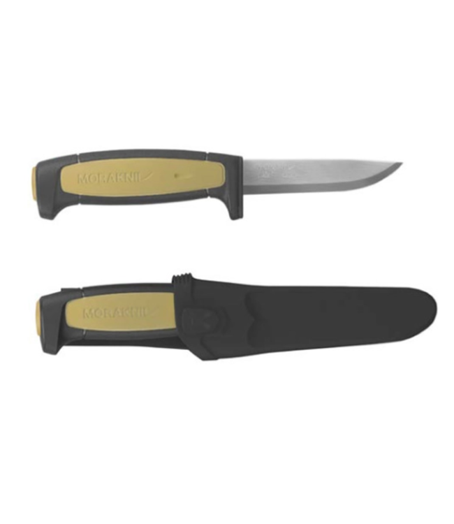 MORAKNIV BASIC 511 CARBON STEEL - FIXED BLADE KNIFE BLACK/DESERT W/SHEATH