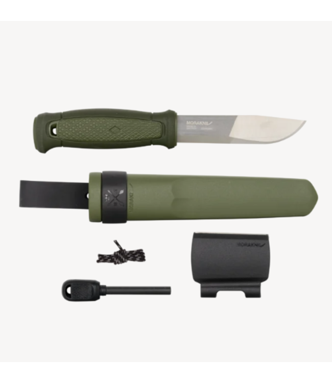 MORAKNIV KANSBOL FIXED BLADE KNIFE SURVIVAL KIT GREEN W/SHEATH