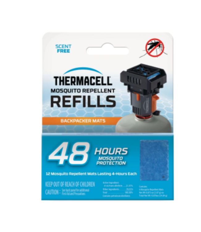 THERMACELL MOSQUITO REPELLENT BACKPACKER MAT REFILL ONLY (12 MATS)