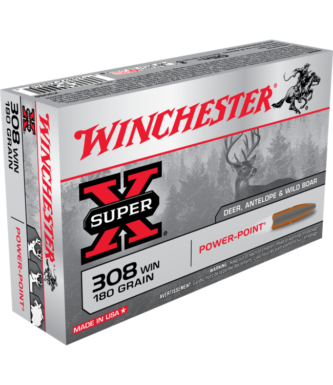 WINCHESTER .308 WIN - 180GR  - POWER POINT (20 CARTRIDGES)