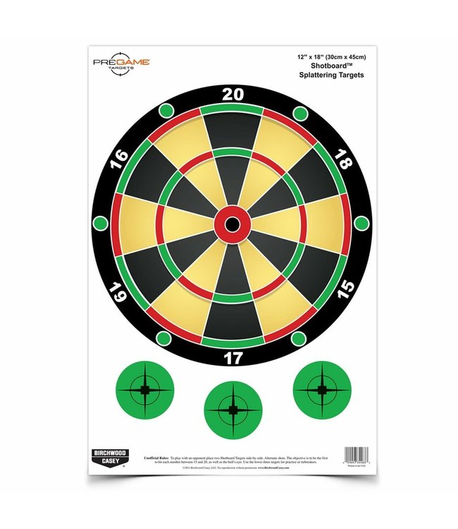BIRCHWOOD CASEY PREGAME SHOTBOARD - 12"X18" (8 PACK)